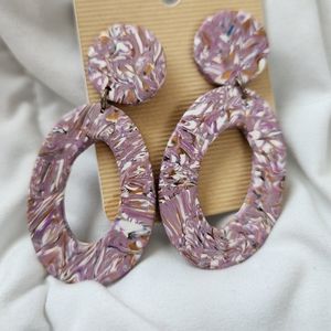 Handmade Polymer Clay Hoop Earrings